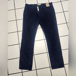 Madewell Mens Corduroy Slim Navy Blue Pants NWT